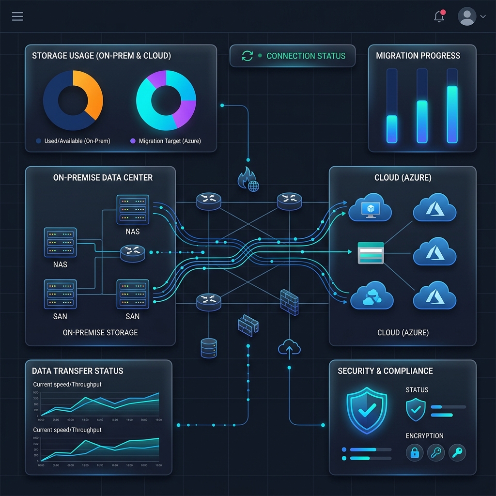 Hybrid Cloud Storage Migration Dashboard